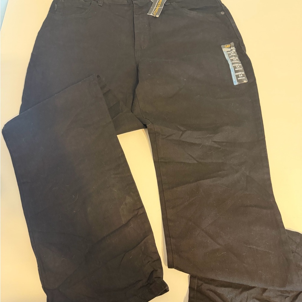 Lee Men's Black Chinos - Classic Straight Fit